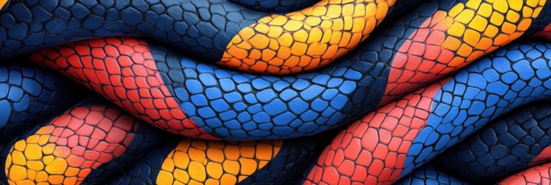 Colorful Snake Skin Texture Isolated. Close-Up Snake Scales. Reptile Skin. Realistic Snake Pattern. Snake Scale Texture. Detailed Snake Skin Close-Up. Exotic Animal Texture. Snake Design Texture.