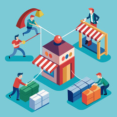 Supply and Demand Tug of War – Visualizing Market Balance and Economic Forces