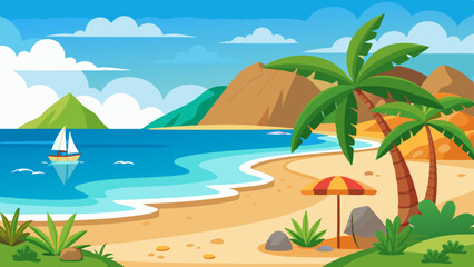 beach vector illustration