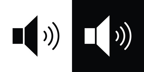 Volume icon black silhouette for web, and mobile app