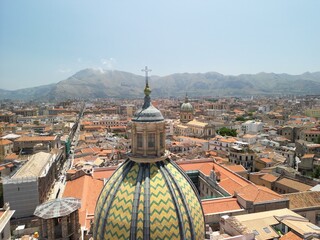 Palermo - Sycylia - Włochy - stolica wyspy nagrana dronem
