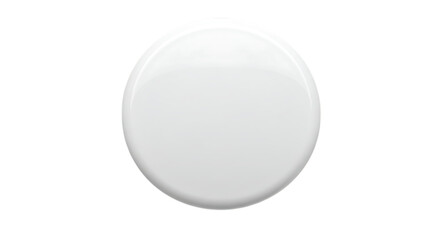 White oval plate mockup isolated on white background