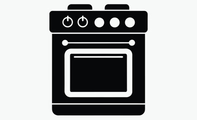 Obraz premium Stove icon, vector illustration 
