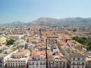 Fototapeta premium Palermo - Sycylia - Włochy - stolica wyspy nagrana dronem