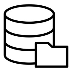 Data storage icon. Vector line icon