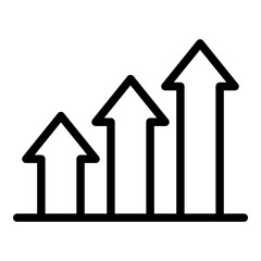 Growth icon. Vector line icon