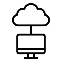 Hosting icon. Vector line icon