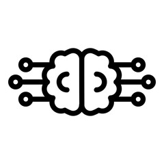 Mind map icon. Vector line icon