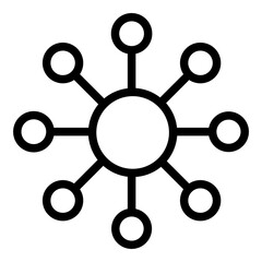 Network icon. Vector line icon