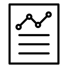 Report icon. Vector line icon