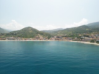 Obraz premium Spaggia Lampare Tusa - Sycylia - Włochy - piękna plaża z drona