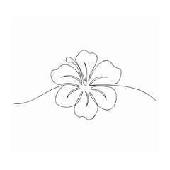vector illustration of a hibiscus flower