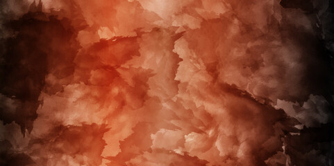 Vibrant watercolor smoke and fire with dramatic lighting showcasing a blend of warm and cool colors for background.