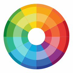 Obraz premium Circular color wheel with concentric rings and different color gradations present