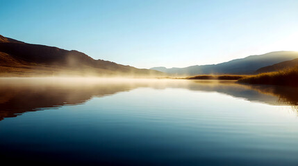 Obraz premium Misty Morning Mountain Lake