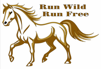 A vector of a horse design for t-shirt