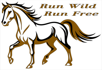 A vector of a horse design for t-shirt