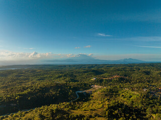 Obraz premium Mount Batur from Nusa Penida