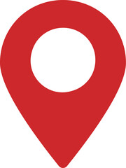 イラスト素材：マップのピン　ベクター　赤　red pin point. pin location icons.