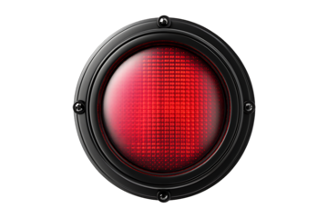 Red Traffic Light  isolated on transparent background.