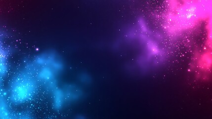 Obraz premium Vibrant cosmic space background with nebula, stars and galaxy for science concepts