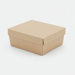 Closed Cardboard Box Taped Up  A Sturdy, Eco-Friendly Packaging Solution for Safe and Secure Shipping of Goods, Presents, or Storage
