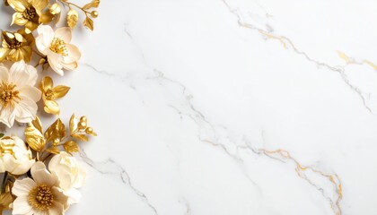 Elegant floral arrangement on marble surface home decor still life photography minimalist style high angle aesthetic inspiration