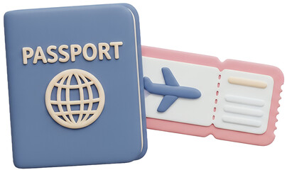 Passport and Flight Ticket
