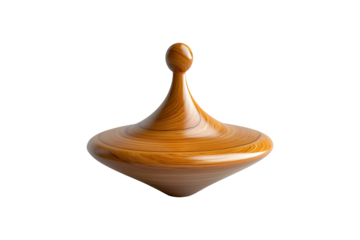 Spinning top isolated on transparent background.