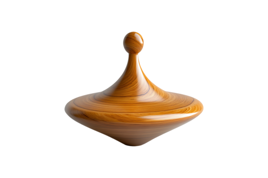 Spinning top isolated on transparent background.