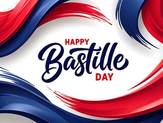 Happy bastille day france flag background design