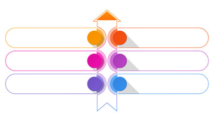 Six process infographic, for presentation.