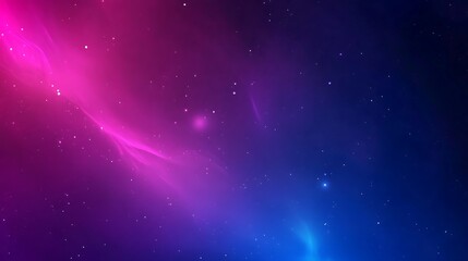 Obraz premium Pink blue nebula cosmic abstract background with glowing stars, galaxy, and space dust