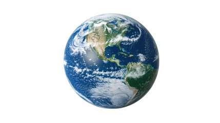 Detailed earth globe image isolated on transparent background