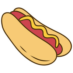 hot dog vector illustration