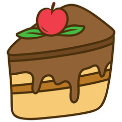 chocolate cake with cherry