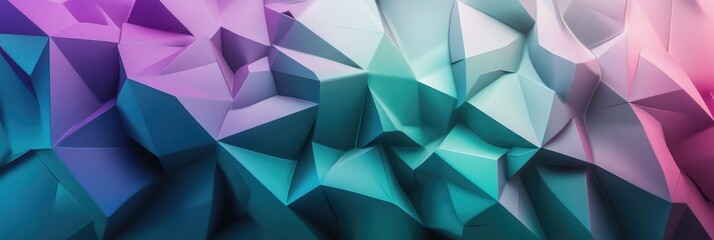 Fototapeta premium Abstract geometric pattern of vibrant, overlapping triangles (2)