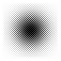 Pop Art Style Circular Halftone Rounded Dot Pattern on White and Transparent Background.Abstract dotted circles, round halftones geometric dots, pop art texture