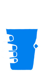 Blue coffee bubble cloud cup