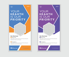 Medical Roll Up or DL ​​Flyer and Rack Card Design Template for your business