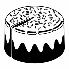 vector illustration of a cake