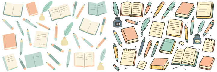 Colorful stationery and writing tools arranged artistically on a light background showcasing a creative workspace and inspiration