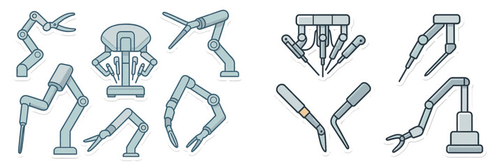 Robotic arms and manipulators designed for various applications in industrial automation and precision tasks