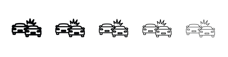 Accident icon Symbol concept for web design.simple line vector icon. logo illustration.