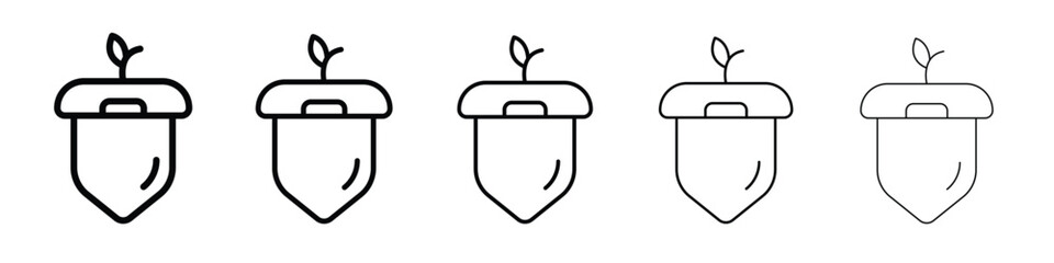 Acorn icon Symbol concept for web design.simple line vector icon. logo illustration. © Win