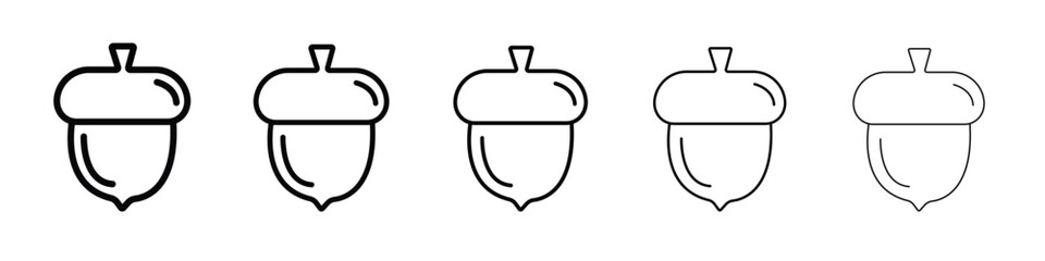 Acorn icon Symbol concept for web design.simple line vector icon. logo illustration.