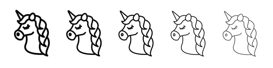 Alicorn icon Symbol concept for web design.simple line vector icon. logo illustration.