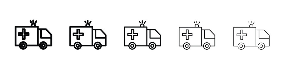 Ambulance icon Symbol concept for web design.simple line vector icon. logo illustration.