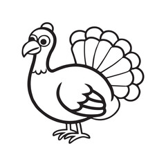 Turkey silhouette vector illustration logo sticker