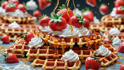 AI-generated images of mouthwatering Belgian waffles